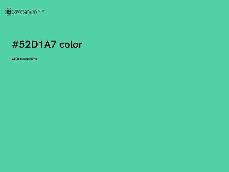 #52D1A7 color image