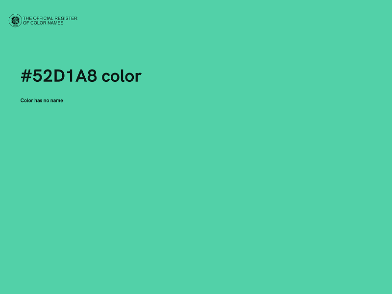 #52D1A8 color image