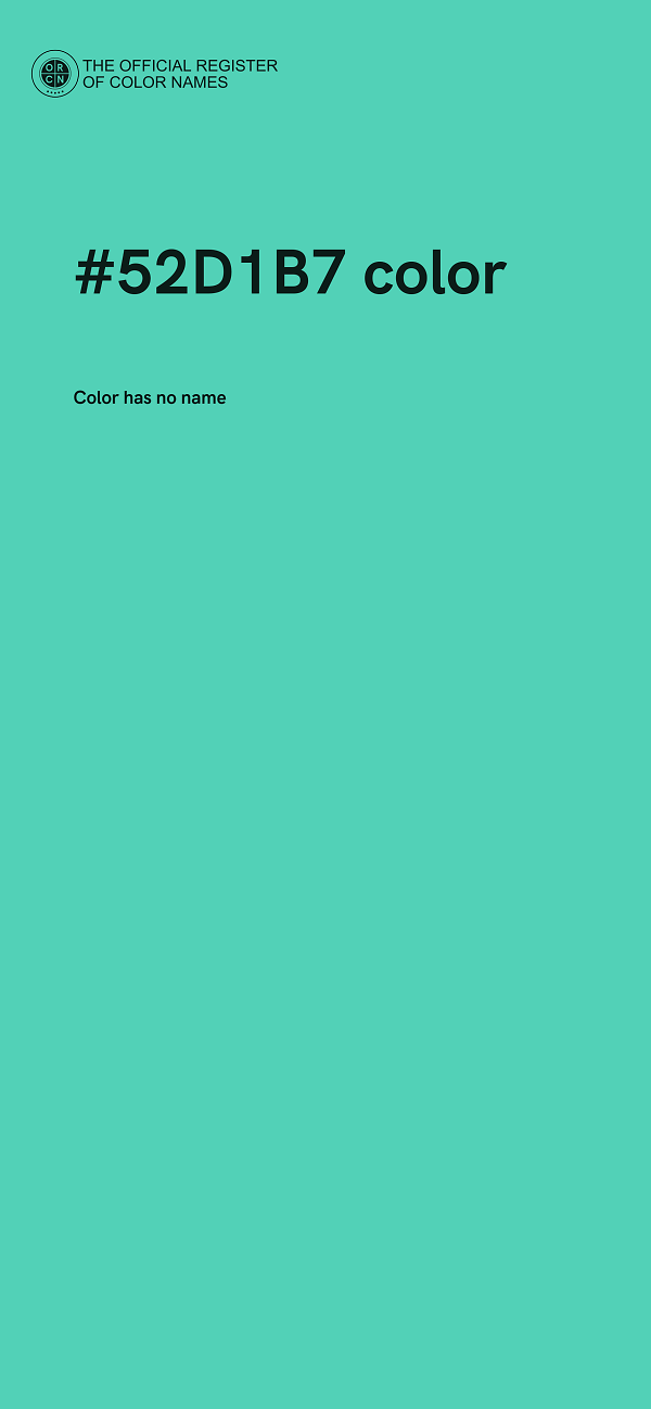 #52D1B7 color image