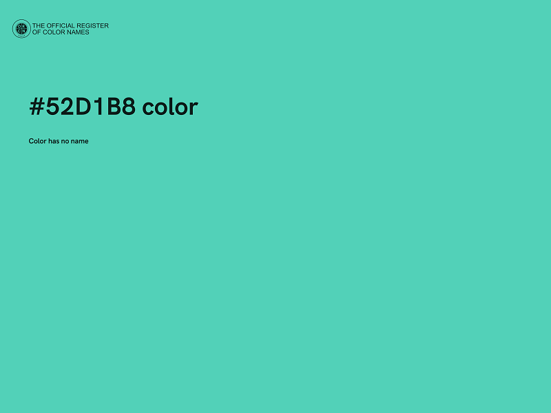 #52D1B8 color image