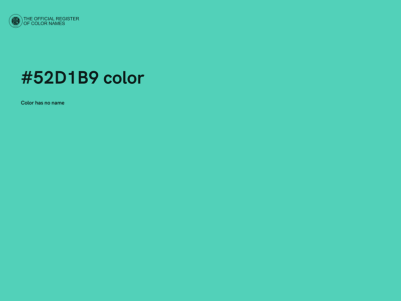#52D1B9 color image