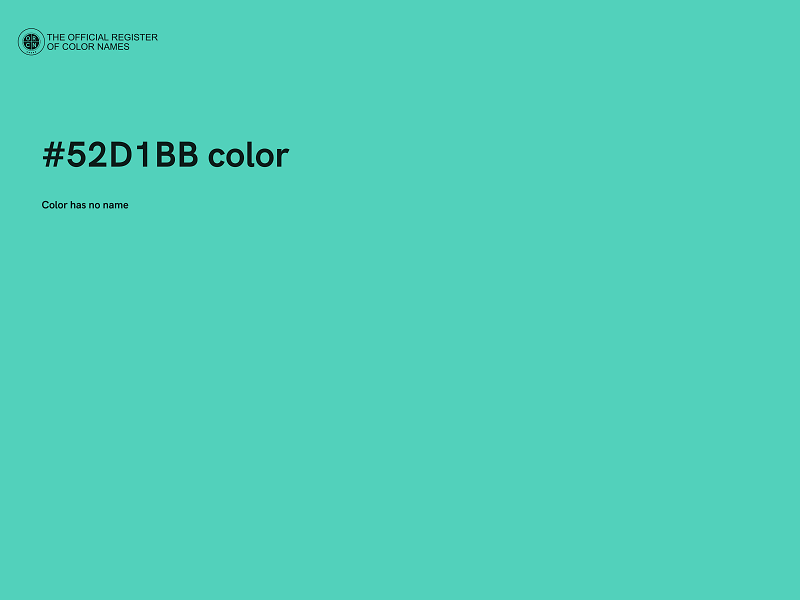 #52D1BB color image