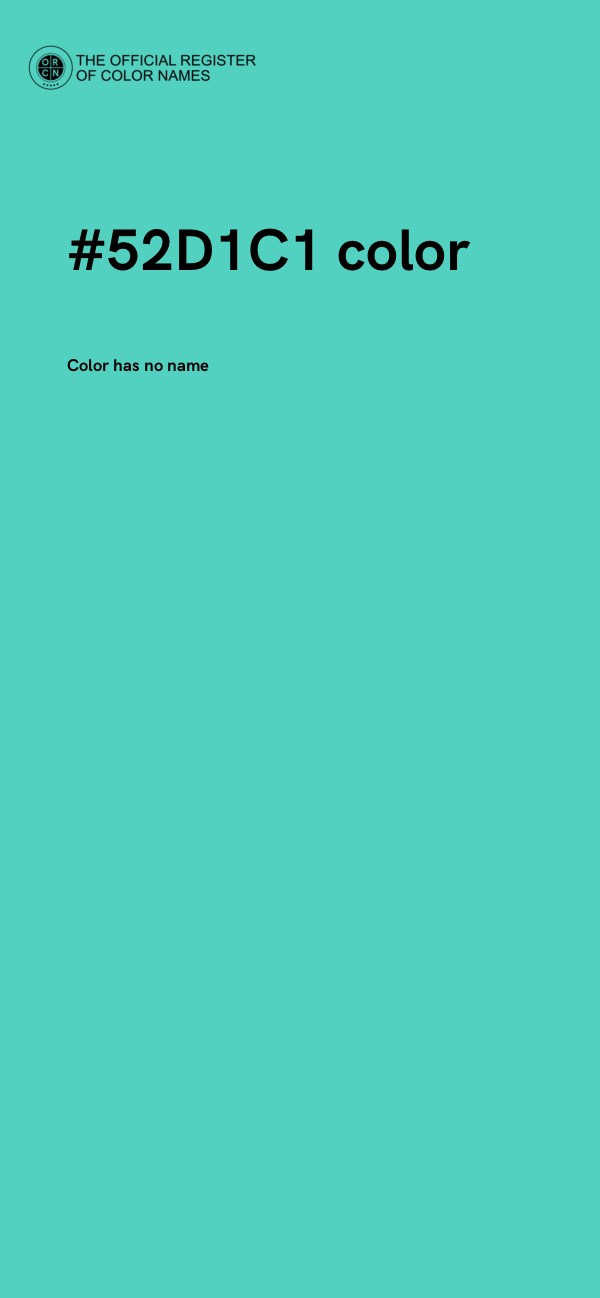 #52D1C1 color image