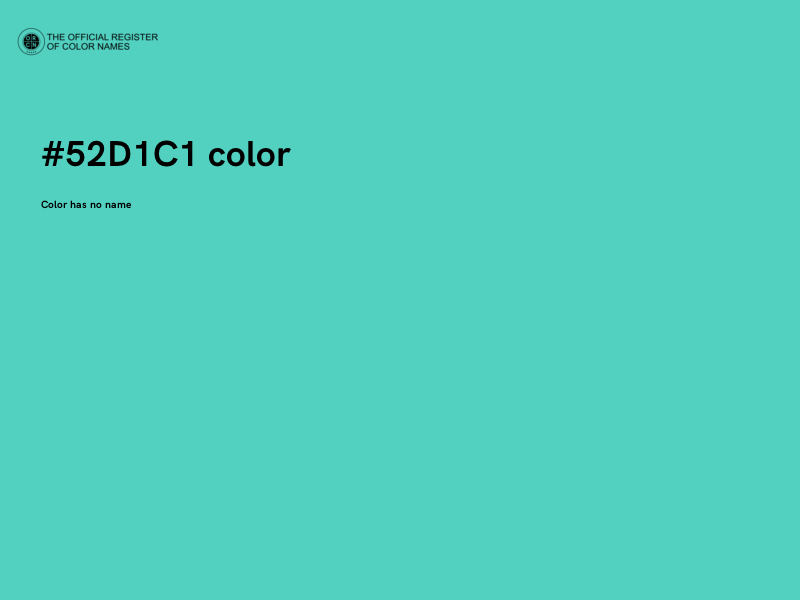 #52D1C1 color image
