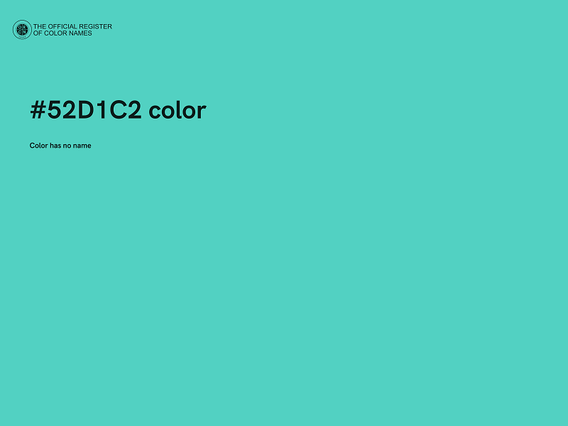 #52D1C2 color image