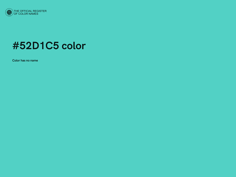 #52D1C5 color image