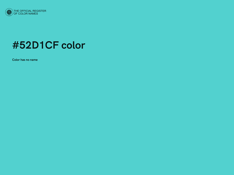 #52D1CF color image