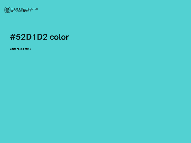 #52D1D2 color image