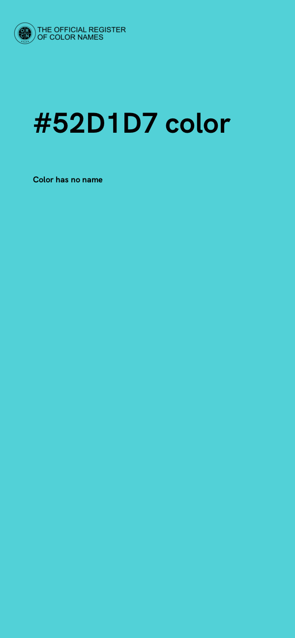 #52D1D7 color image