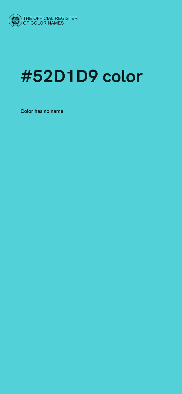 #52D1D9 color image