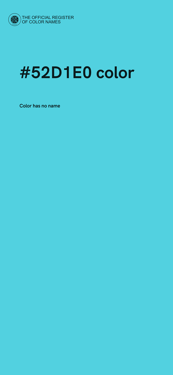 #52D1E0 color image