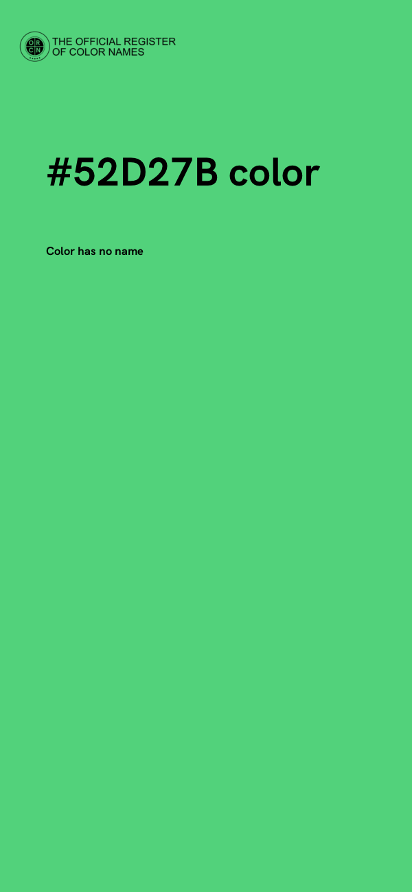 #52D27B color image