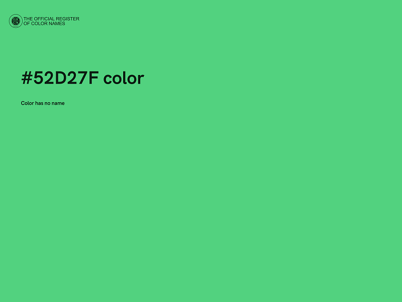 #52D27F color image