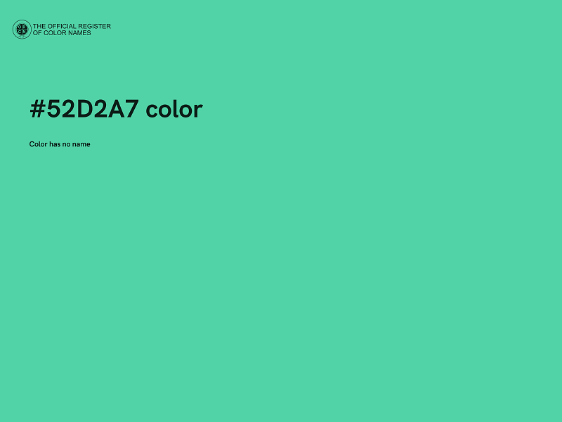 #52D2A7 color image