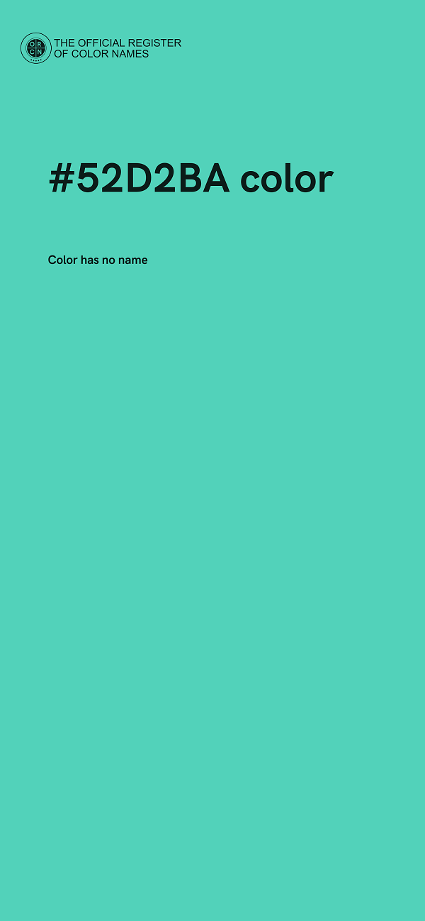 #52D2BA color image