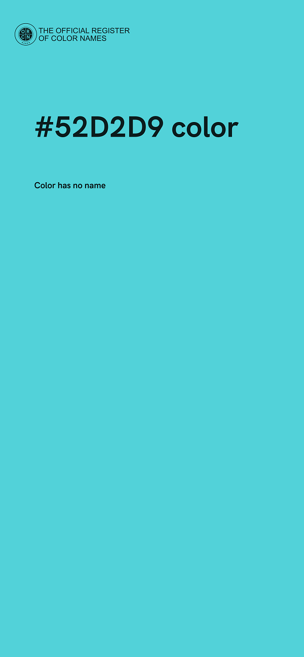 #52D2D9 color image