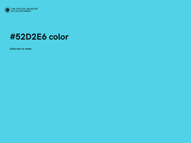#52D2E6 color image