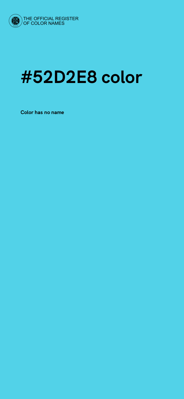 #52D2E8 color image