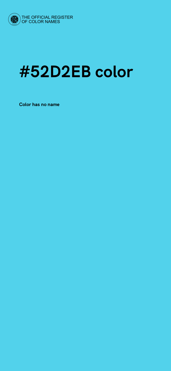 #52D2EB color image