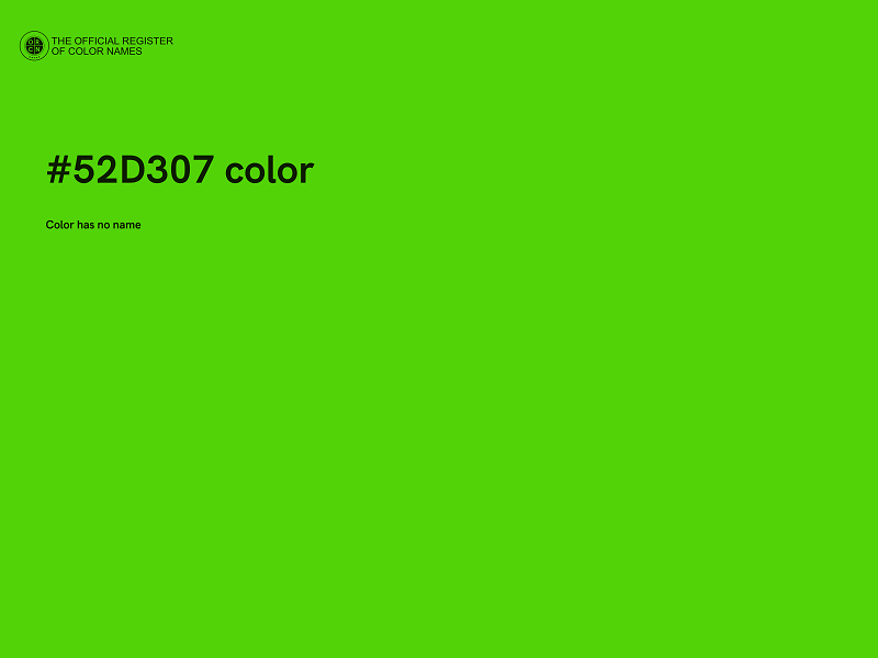 #52D307 color image