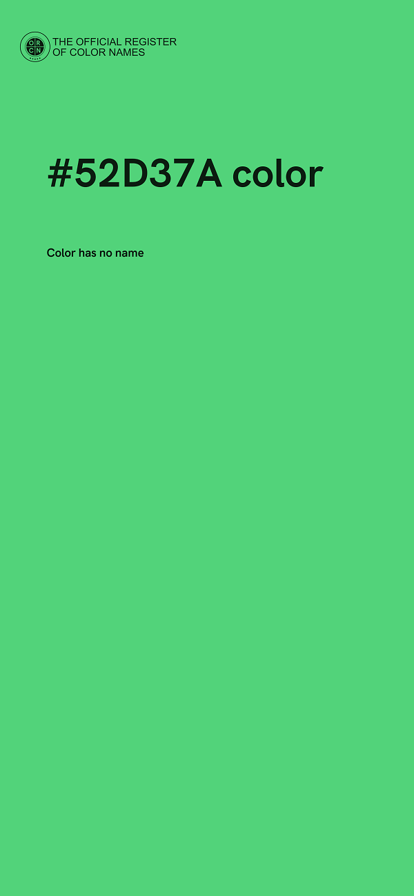 #52D37A color image