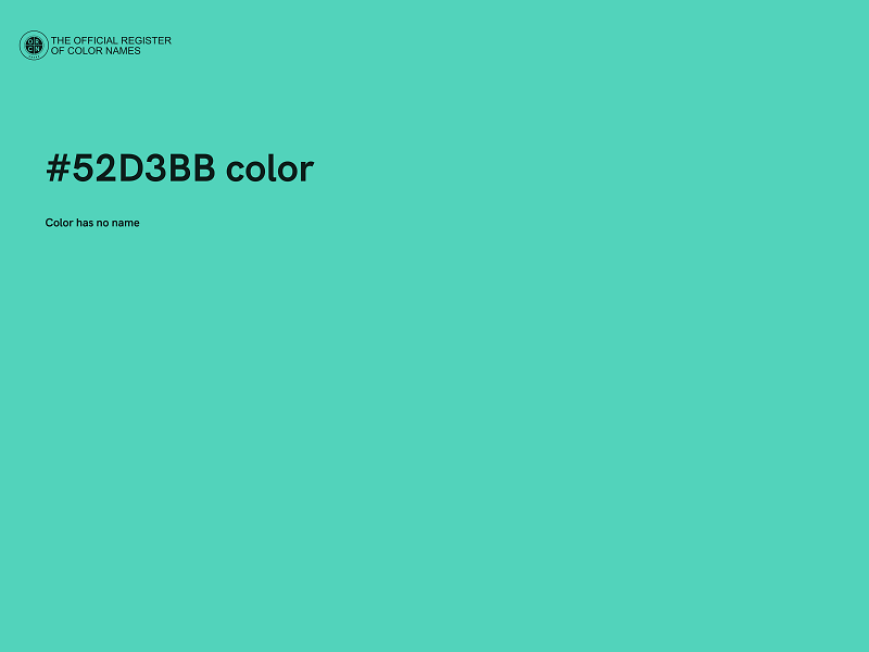 #52D3BB color image