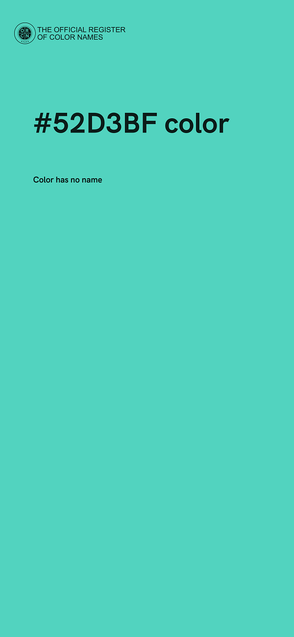 #52D3BF color image