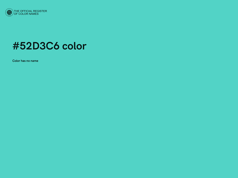 #52D3C6 color image