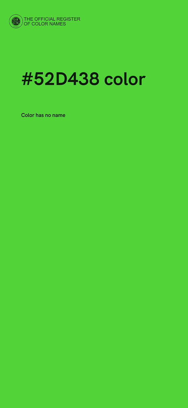 #52D438 color image