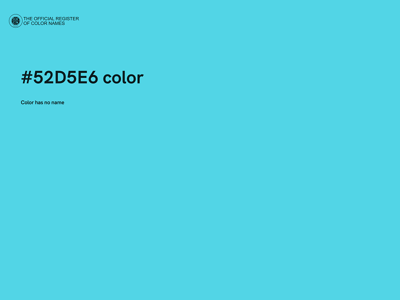 #52D5E6 color image