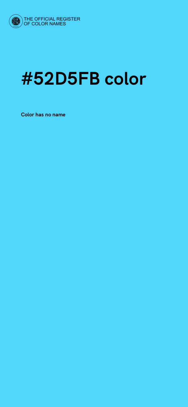 #52D5FB color image