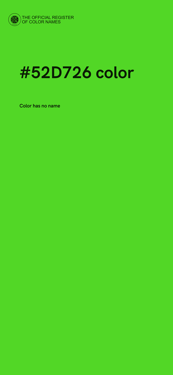 #52D726 color image