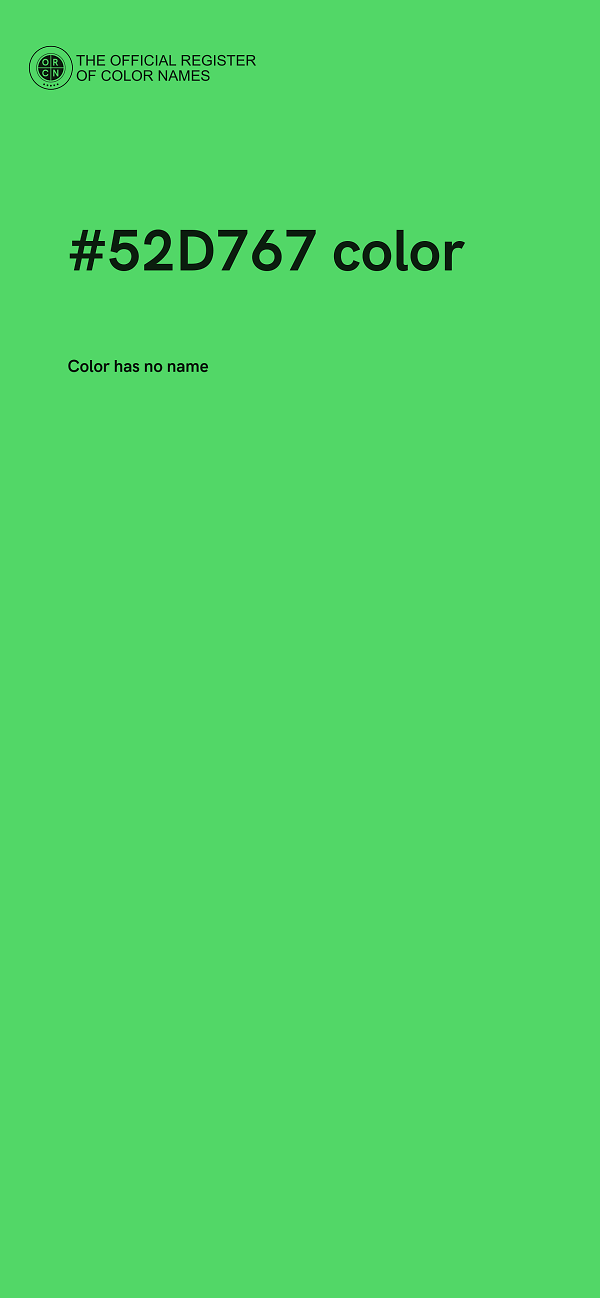 #52D767 color image