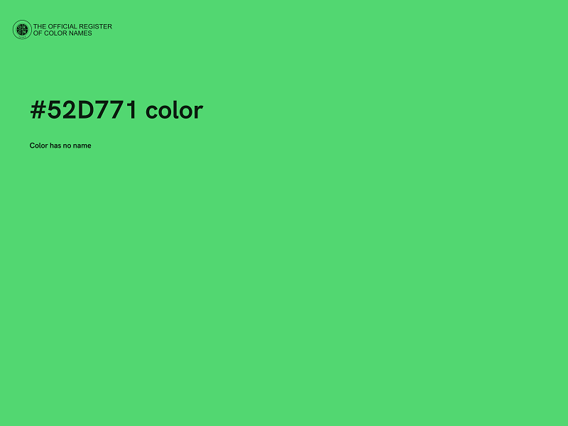 #52D771 color image