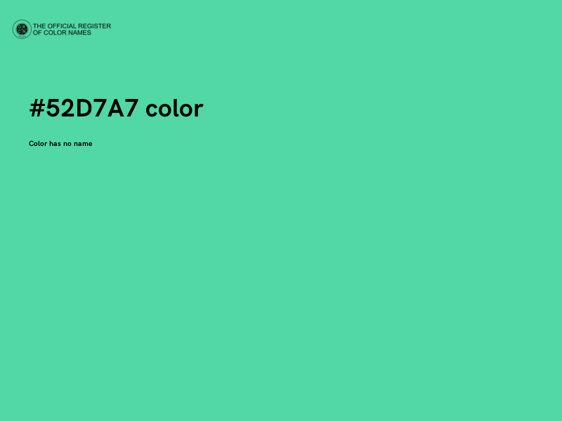 #52D7A7 color image