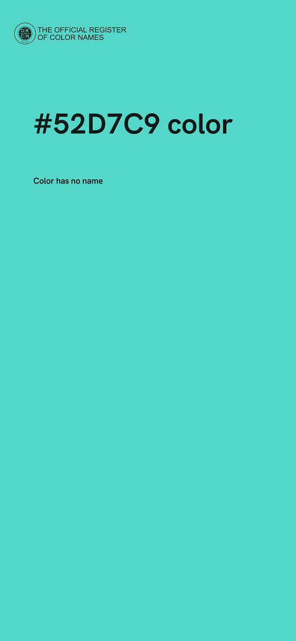 #52D7C9 color image