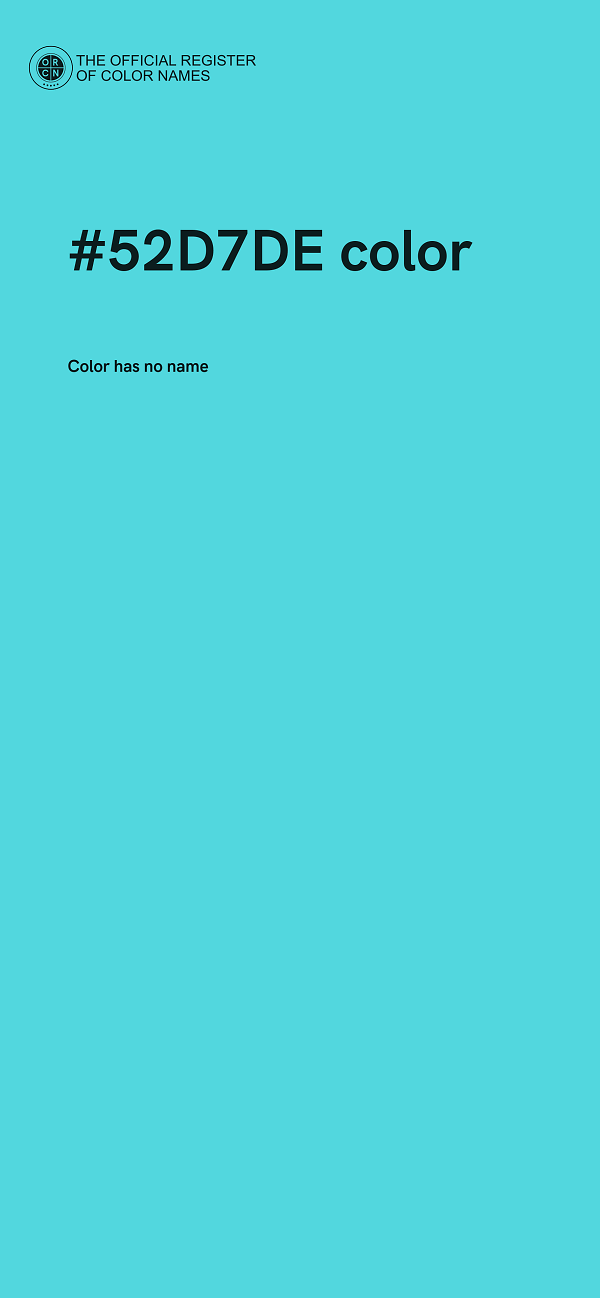 #52D7DE color image