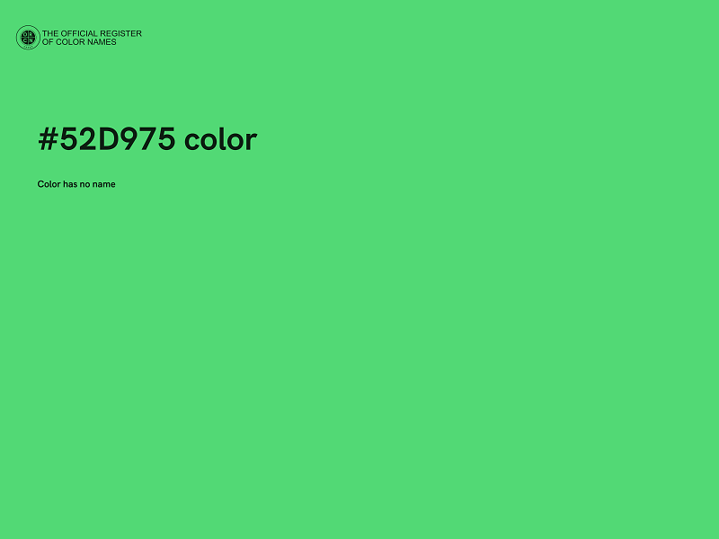 #52D975 color image