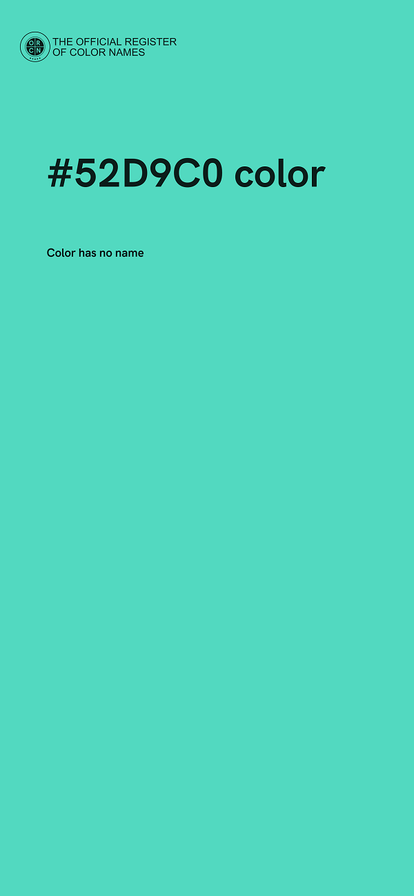 #52D9C0 color image