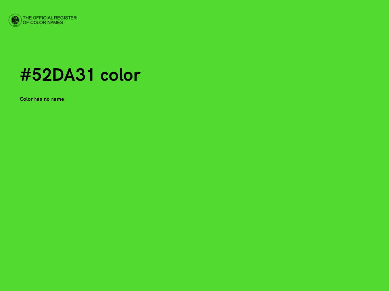 #52DA31 color image