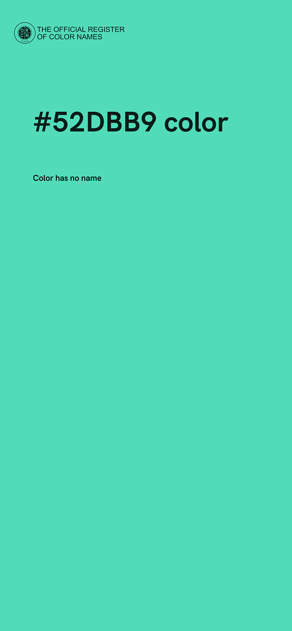 #52DBB9 color image