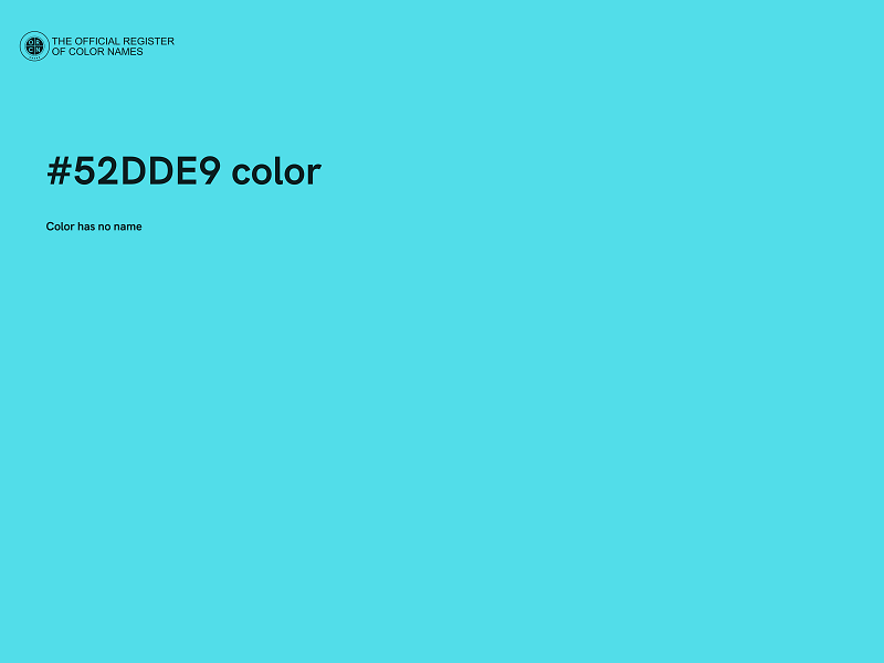 #52DDE9 color image