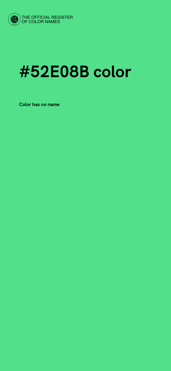 #52E08B color image