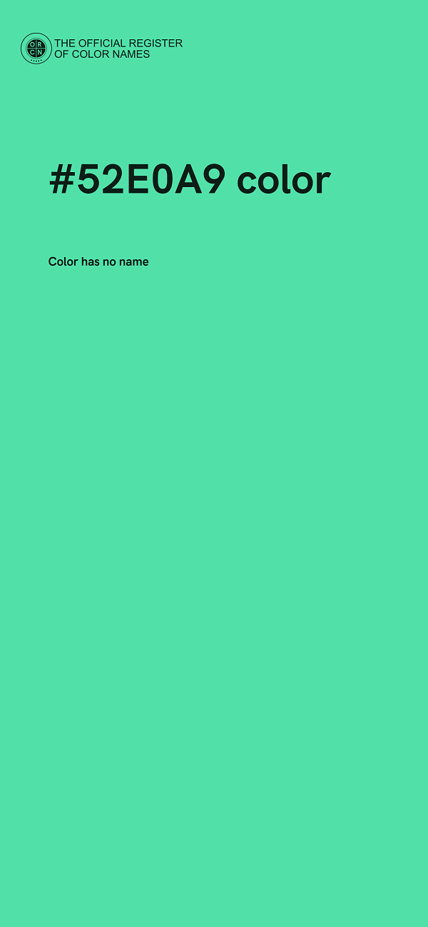 #52E0A9 color image