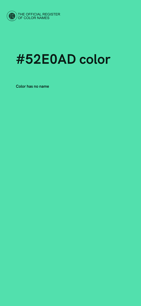 #52E0AD color image