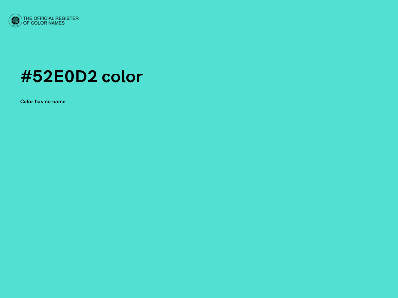 #52E0D2 color image