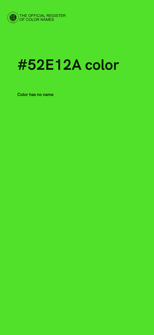 #52E12A color image