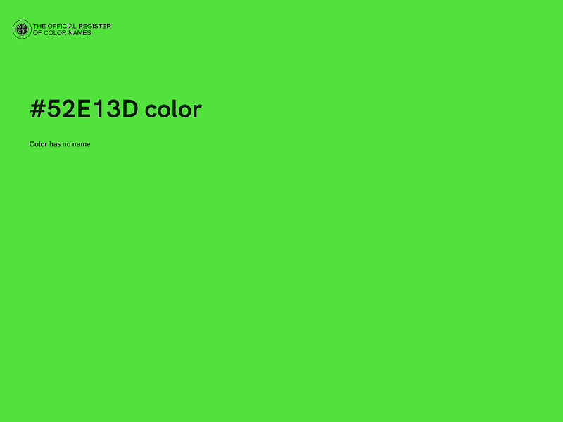 #52E13D color image