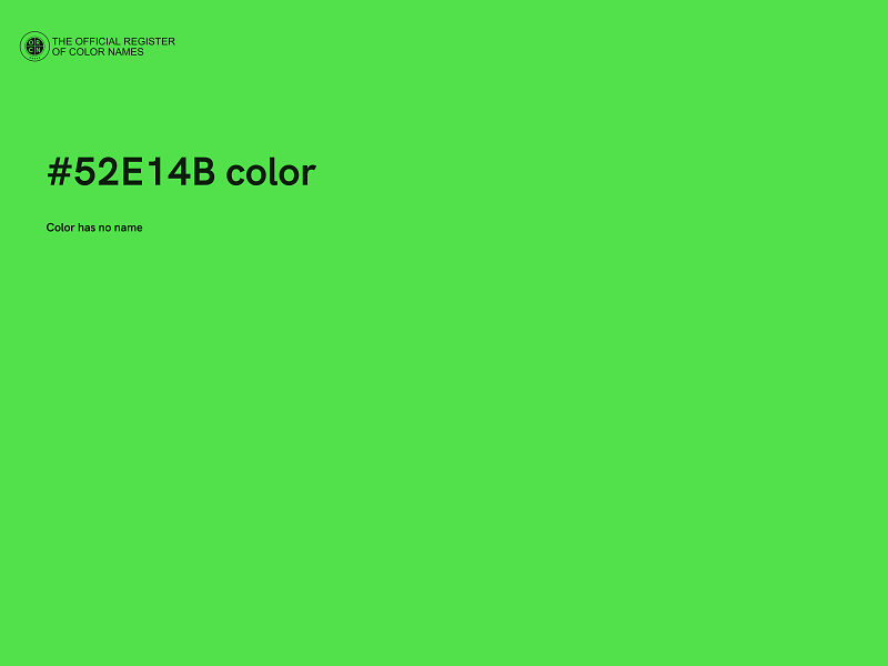 #52E14B color image