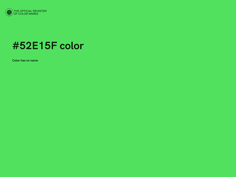 #52E15F color image